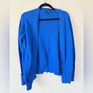 Bright blue 100% cotton cardigan